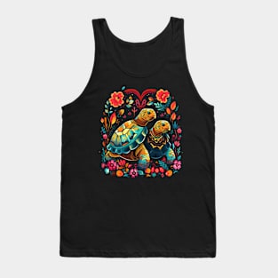 Tortoise Couple Valentine Tank Top